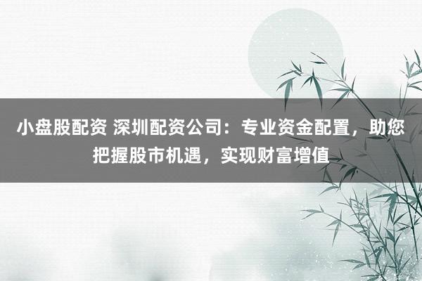 小盘股配资 深圳配资公司：专业资金配置，助您把握股市机遇，实现财富增值