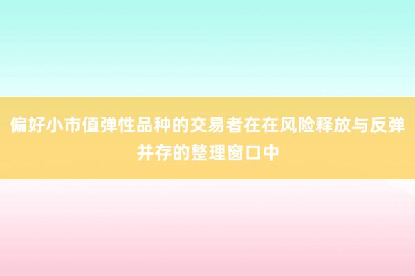 偏好小市值弹性品种的交易者在在风险释放与反弹并存的整理窗口中