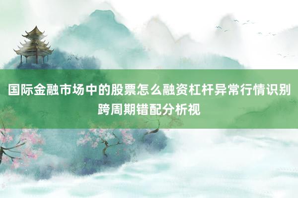 国际金融市场中的股票怎么融资杠杆异常行情识别跨周期错配分析视